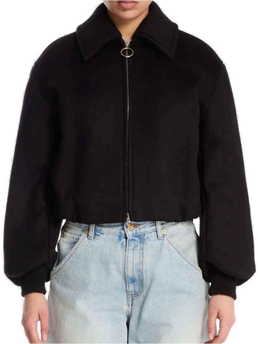 Acne Studios Black Zip-Front Bomber Jacket - Picture 11 of 11
